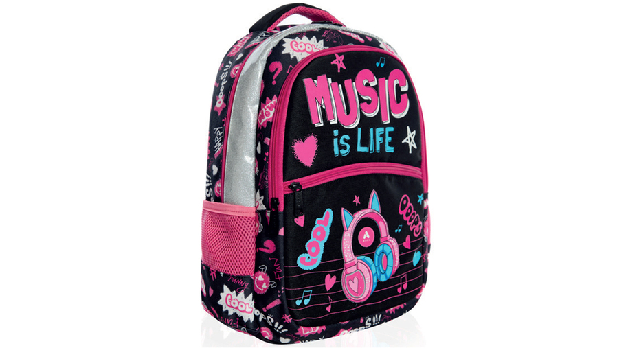 Junior School Bag, Music Is Life