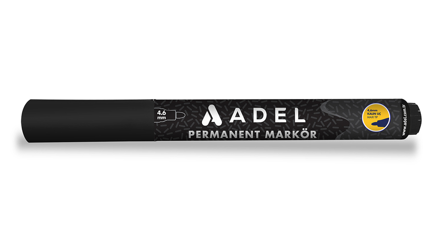 Permanent Marker, Round Tip, Black