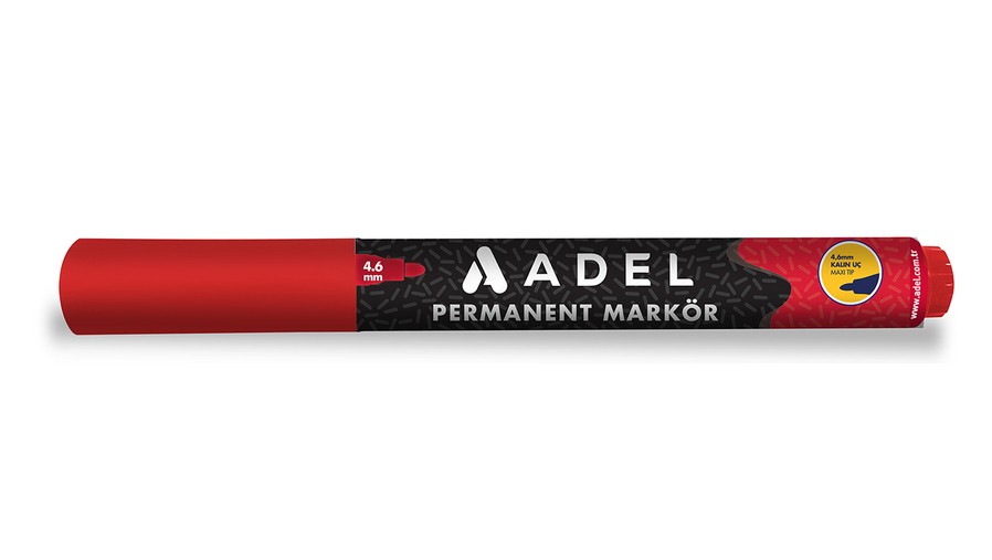 Permanent Marker, Round Tip, Red