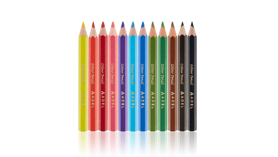 12 Color Colour Pencil, Half Lenght 