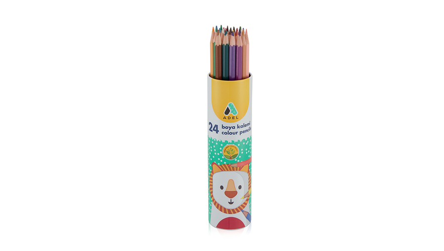  24 Color Colour Pencil, Metal Tube 