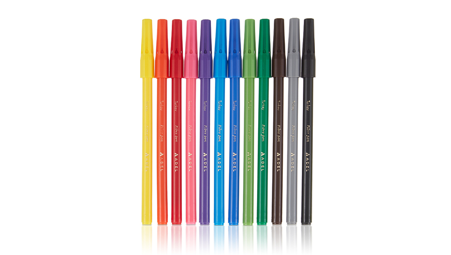 12 Color FibreTip Pen