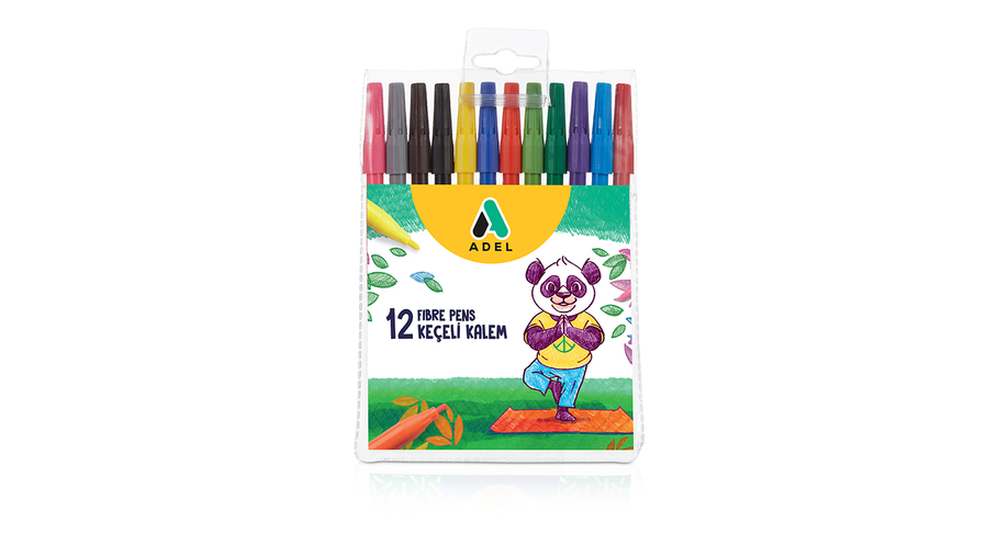 12 Color FibreTip Pen