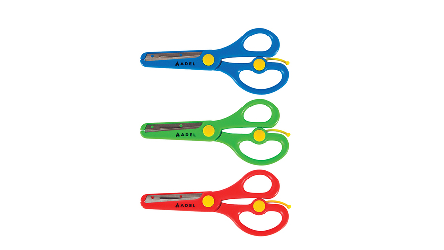 Spring Loaded &Amp; Safety Tip Scissors Ruler